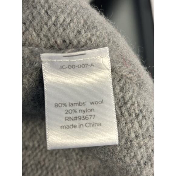 Lambswool Gray Sweater With Red Design JCPenney Size Medium - Picture 5 of 6